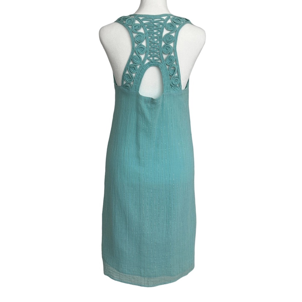 Calypso St. Barth V-Neck Gauzy Racerback Dress (XS)